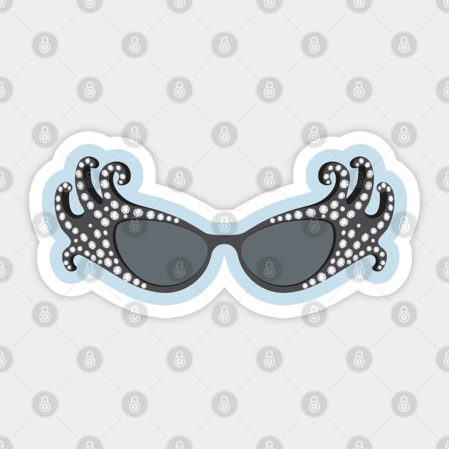 Black Glasses Edna Sticker by Fashion Sitejob